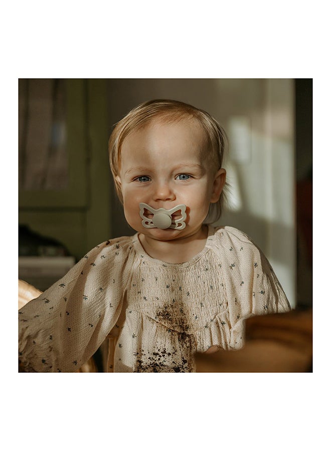 FRIGG Butterfly Anatomical Silicone Baby Pacifier 6-18M 1-Pack Twilight Mauve - Size 2 - Image 4