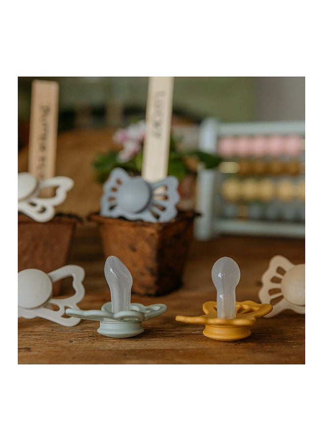 FRIGG Butterfly Anatomical Silicone Baby Pacifier 6-18M 1-Pack Twilight Mauve - Size 2 - Image 5