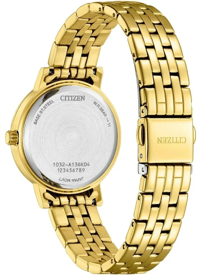 CITIZEN Women's Citizen L Gold Stainless Steel with Gold Plating Strap - EL3102-50D