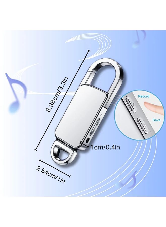 64GB Silvery Digital Voice Recorder HD Audio Recording Pen Long Battery Life Noise Reduction - Image 3