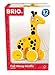 BRIO 30200 Infant Toddler Pull Along Giraffe Wood Baby Toy with Bobbing Head for Kids Ages 1 and up YellowBrown - Image 3