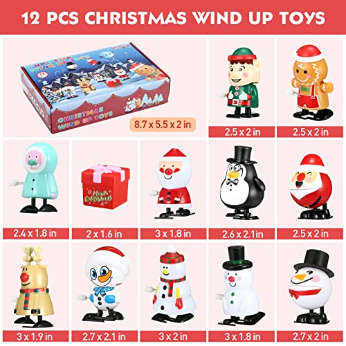 LIHAO 12PCS Christmas Wind Up Toys for Kids Party Favors Christmas Stocking Stuffers Gifts for Grandkids - Image 5