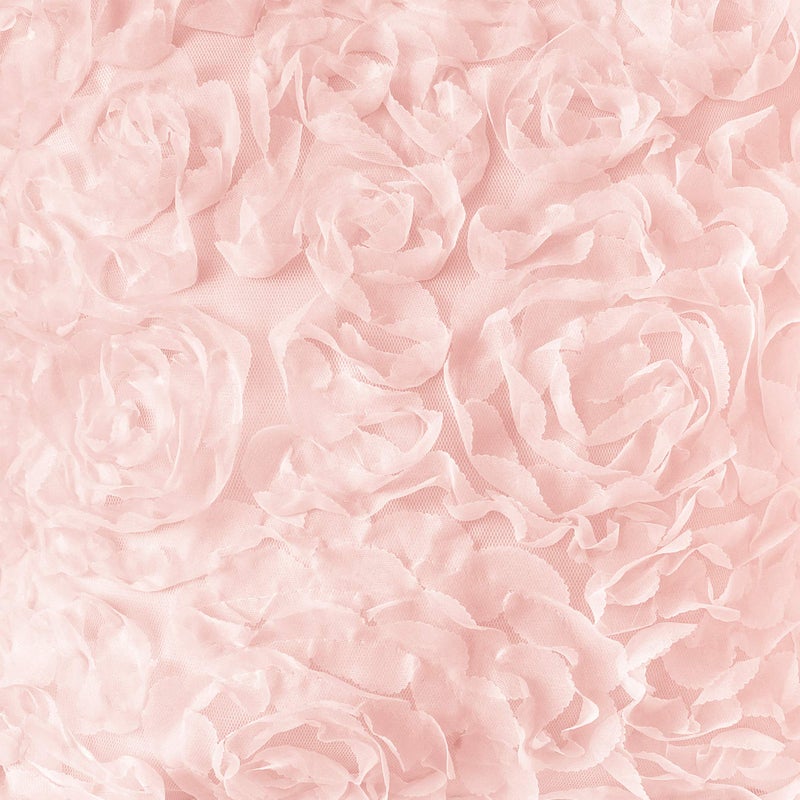 Sweet Jojo Designs Sweet Jojo Designs Pink Floral Rose Body Pillow Case Cover (Pillow Not Included) - Solid Light Blush Flower Luxurious Elegant Princess Vintage Boho Shabby Chic Luxury Glam High End Roses  - Image 2