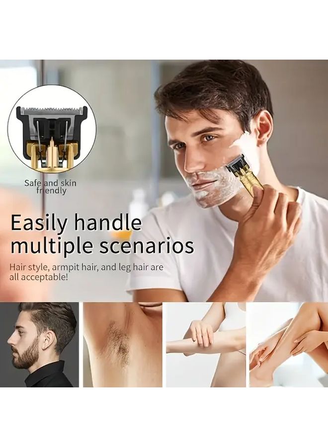 Men Rechargeable Electric Haircut Razor Dragon Black USB Powered Beard Trimmer 5 In 1 Adjustable Guides Long Lasting Battery Ergonomic Grip Safety Lock - Image 2