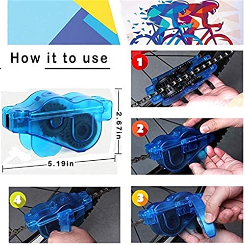 focopot Bike Cleaning Kit (9pcs), Including Chain Cleaner for Cycling,Bicycle Clean Brush Tools for Mountain/MT/Road/BMX Bike - Image 2
