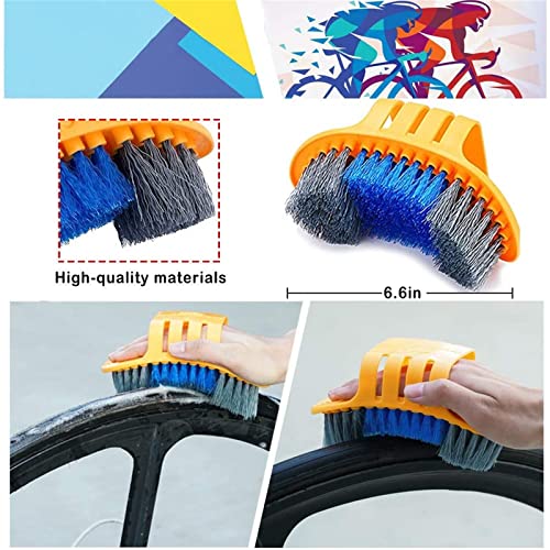 focopot Bike Cleaning Kit (9pcs), Including Chain Cleaner for Cycling,Bicycle Clean Brush Tools for Mountain/MT/Road/BMX Bike - Image 3