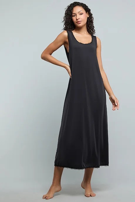 أر أند بي Solid Night Slip Dress