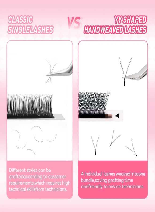 Arison Lashes YY Eyelash Extension y Lashes 0.05mm C Curl 15mm Premade Fans Volume Y Shape Faux Mink Matte 12 rows Cluster pre Fanned Soft Eye Lashes - Image 5