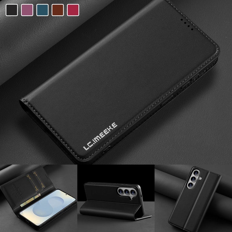 Blue Faux Leather Wallet Case for Samsung Galaxy A54 A55 A53 A52 A15 A16 - Image 3