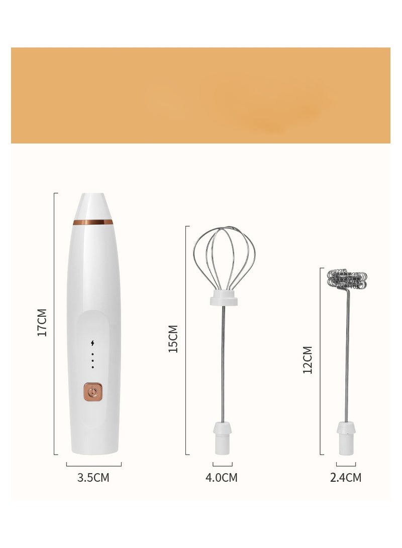 KIIUMI USB Rechargeable Coffee Frother Electric Whisk ,Milk Frother, Electric Foam Maker, 3-Speed Adjustable (Black) - Image 4