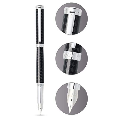 Sheaffer Intensity Carbon Fiber Fountain Pen with Chrome-Plated Trim and Fine Nib - Image 2