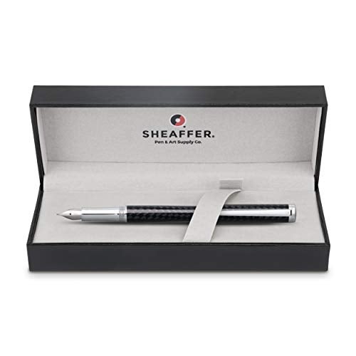 Sheaffer Intensity Carbon Fiber Fountain Pen with Chrome-Plated Trim and Fine Nib - Image 3
