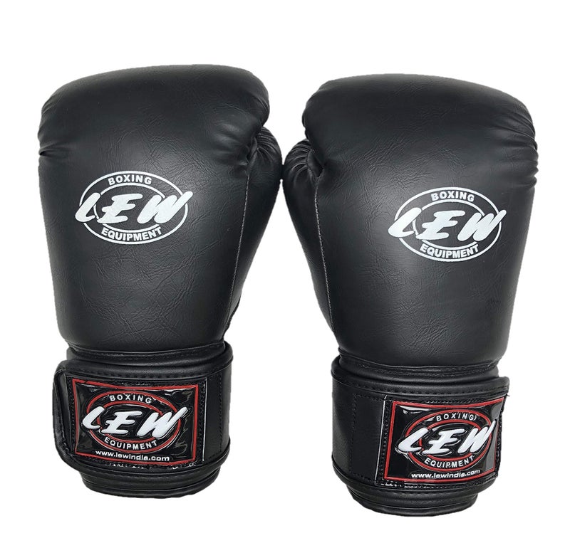 LEW Pro Faux Leather Training/Fight/MMA/Muay Thai Boxing Gloves with a Pair of Hand Wraps - Image 2