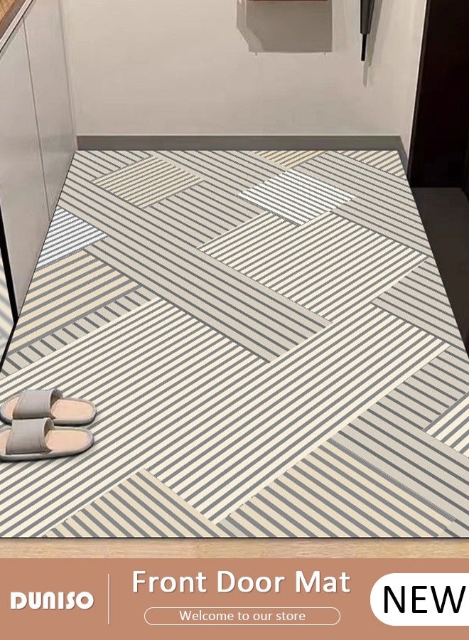 DUNISO Diatom Mud Front Door Mats, 60*90cm, All Weather Entry and Back Yard Door Mat, Indoor and Outdoor Safe, Slip Resistant Rubber Backing, Absorbent and Waterproof, Dirt Trapping Rugs for Entryway - Image 1