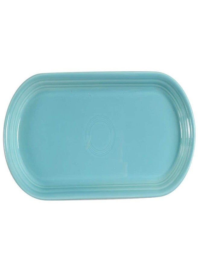 Fiesta® Oblong Serving Platter, 12" – Durable Ceramic, Lead-Free, Dishwasher/Microwave/Oven Safe – Made in USA Dinnerware - Turquoise
