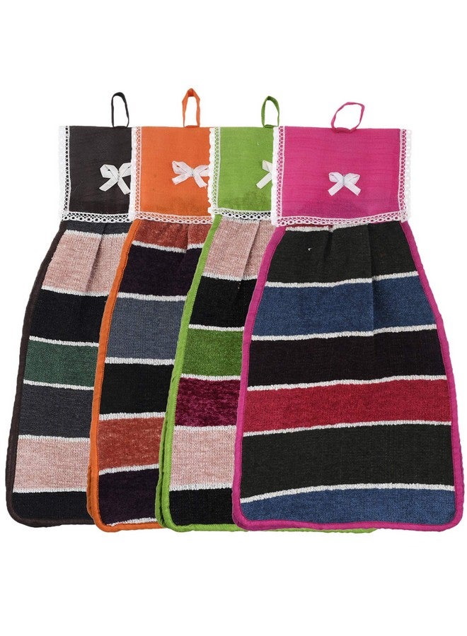 Kuber Industries Hanging Cotton 4 Pieces Cotton Washbasin Napkin/Hand Towel for Kitchen and Bathroom (Multi) - CTKTC45596 - Image 1