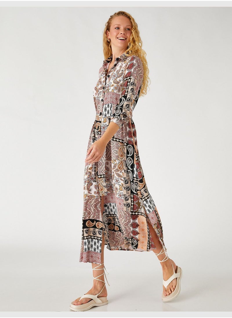 KOTON Ethnic Patterned Shirt Dress  - Image 2
