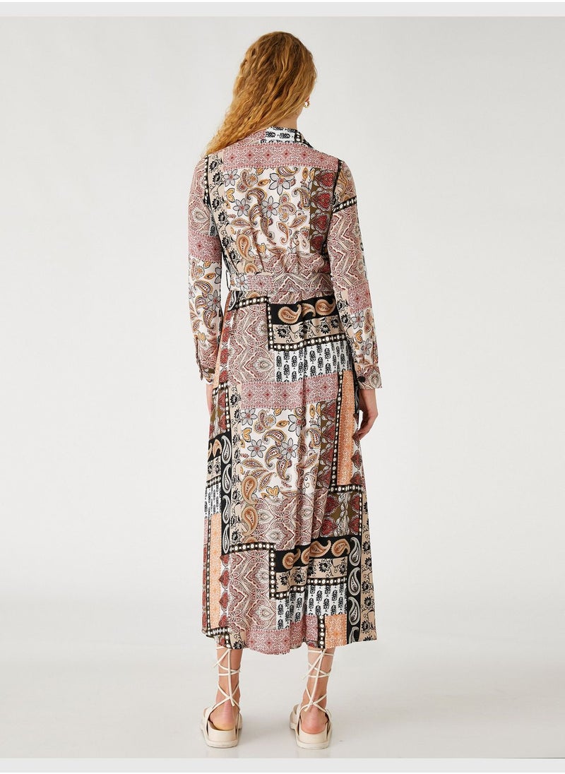 KOTON Ethnic Patterned Shirt Dress  - Image 4