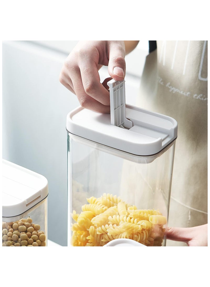 سوفام 4 قطعة 1800ML حاويات تخزين الأغذية مجموعة مع أغطية قفل، مخزن منظمة مرطبان تخزين بلاستيك خزان للحبوب، القهوة، السكر -مضاد للرطوبة، BPA الحرة والتصميم القابل للتجميع - Image 4