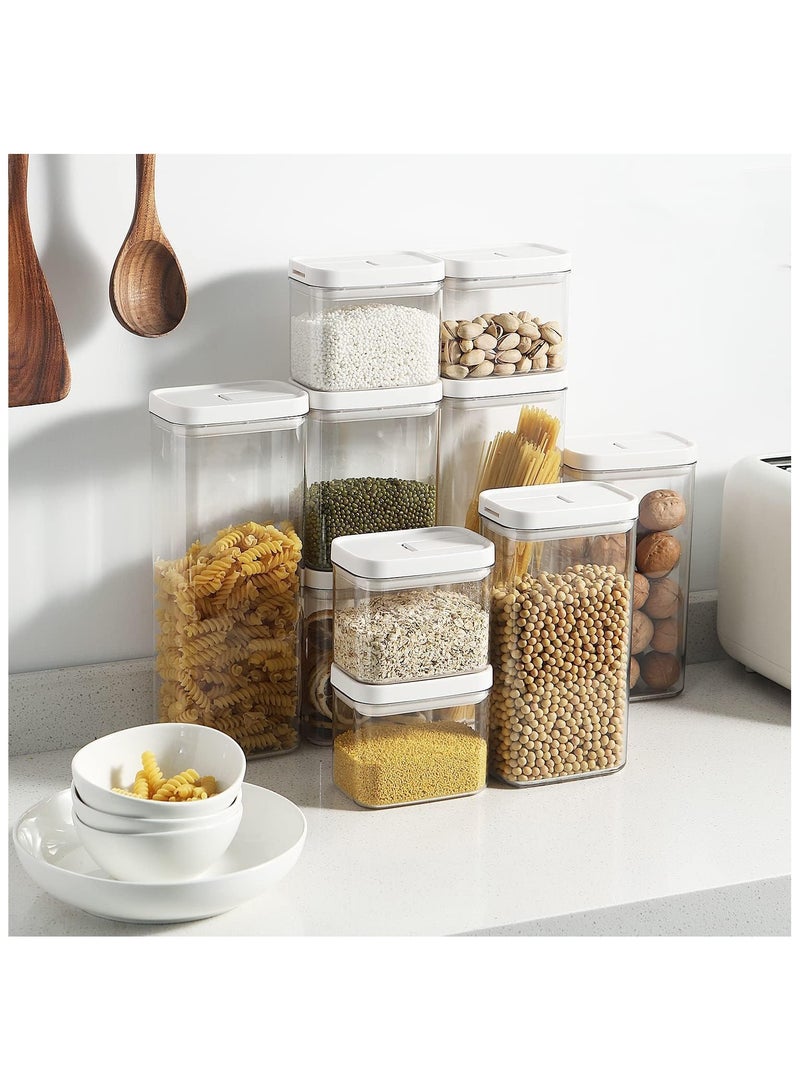 سوفام 4 قطعة 1800ML حاويات تخزين الأغذية مجموعة مع أغطية قفل، مخزن منظمة مرطبان تخزين بلاستيك خزان للحبوب، القهوة، السكر -مضاد للرطوبة، BPA الحرة والتصميم القابل للتجميع - Image 3