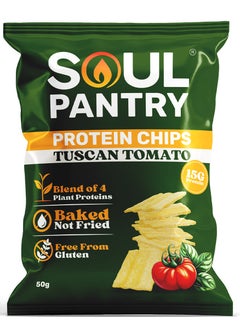 Soul Pantry Soul Pantry Tuscan Tomato Chips | High Protein Chips, Low Calorie, Gluten-Free, Vegan, Non-GMO | Healthy Snacks, Vegan Chips (Pack of 1)  - Image 1