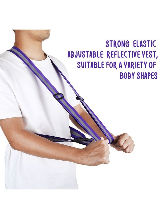 Macarrie 15 Pcs High Visible Reflective Running Vest Adjustable Reflective Safety Vest Elastic Safety Straps Reflective Gear For Walking At Night For Night Running Outdoor Dog Adults Kids (Multicolor)  - Image 4