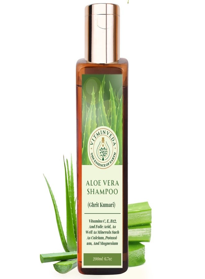 VITMINVEDA Aloe Vera Shampoo 200ml | Natural Hair Cleanser for Dandruff | Hair fall | Scalp Irritation | No-Chemicals No-Paraben No-SLS - Image 1