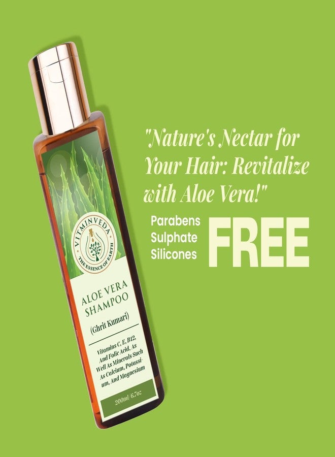 VITMINVEDA Aloe Vera Shampoo 200ml | Natural Hair Cleanser for Dandruff | Hair fall | Scalp Irritation | No-Chemicals No-Paraben No-SLS - Image 5