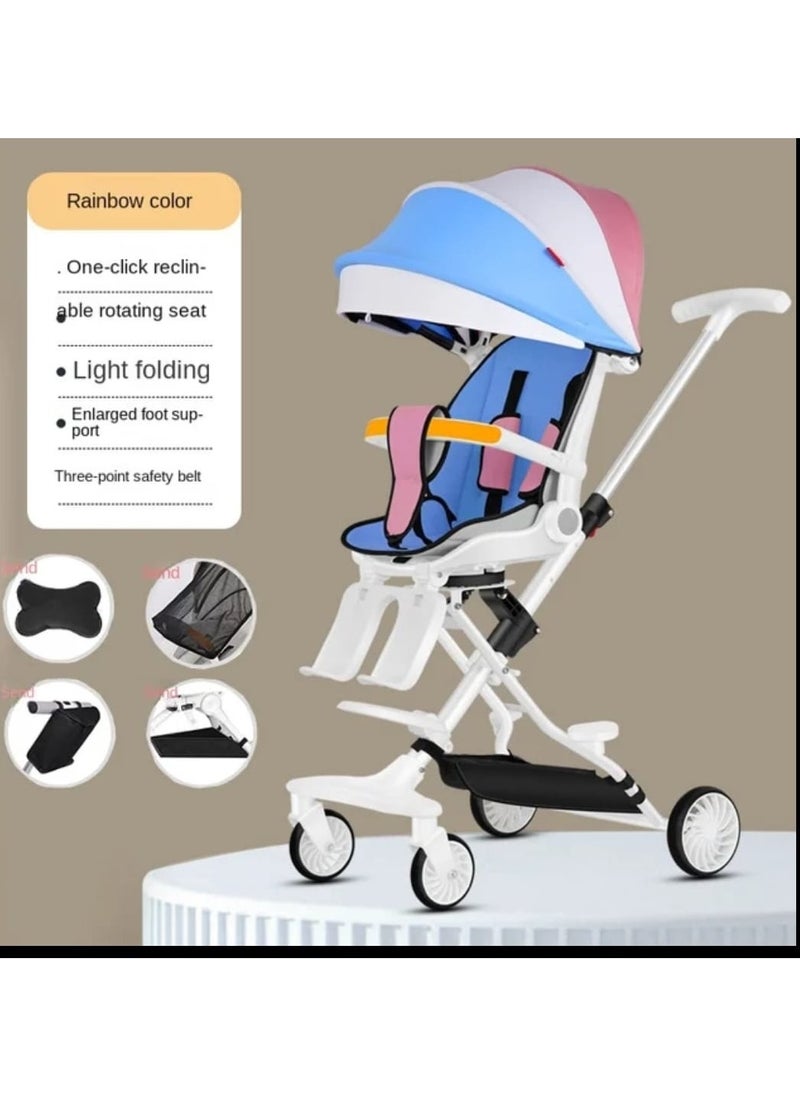 Generic Luxury Lightweight Baby Stroller | Portable Four-Wheel Design for Newborns & Infants | Easy-Fold, Travel-Friendly | Premium Safety Features  - Image 2