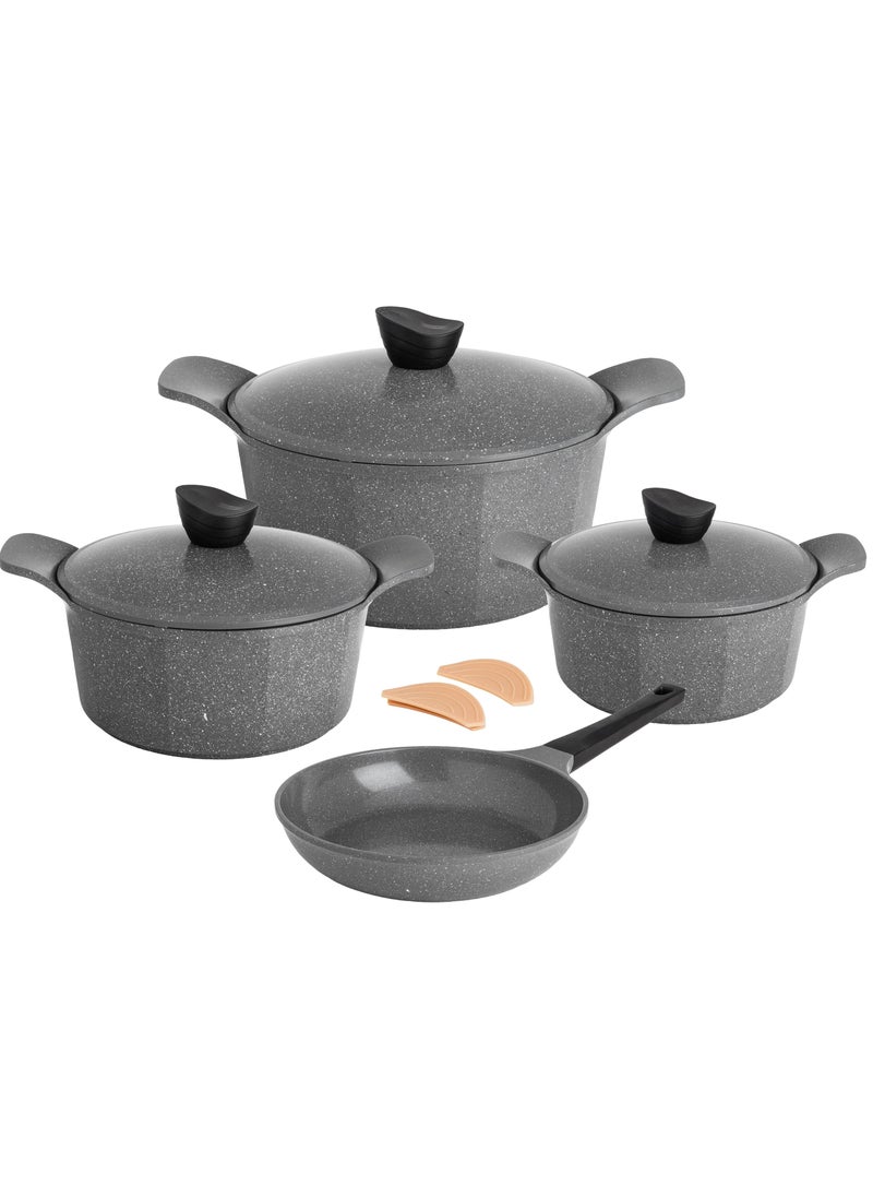 Joel Granite Cookware Set 9 Pieces Grey Color - pzsku/Z81015777C468BC9D3F2EZ/45/_/1726994934/5ad31d38-556a-4367-b301-1b4df3e4432b