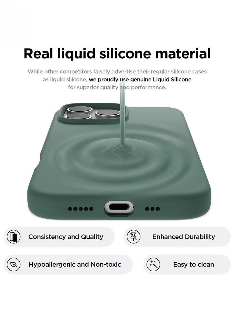Raxoom Midnight Green iPhone 16 Pro Case – Slim Shockproof Full Body Protection with Soft Microfiber Lining, Scratch-Resistant - Image 5