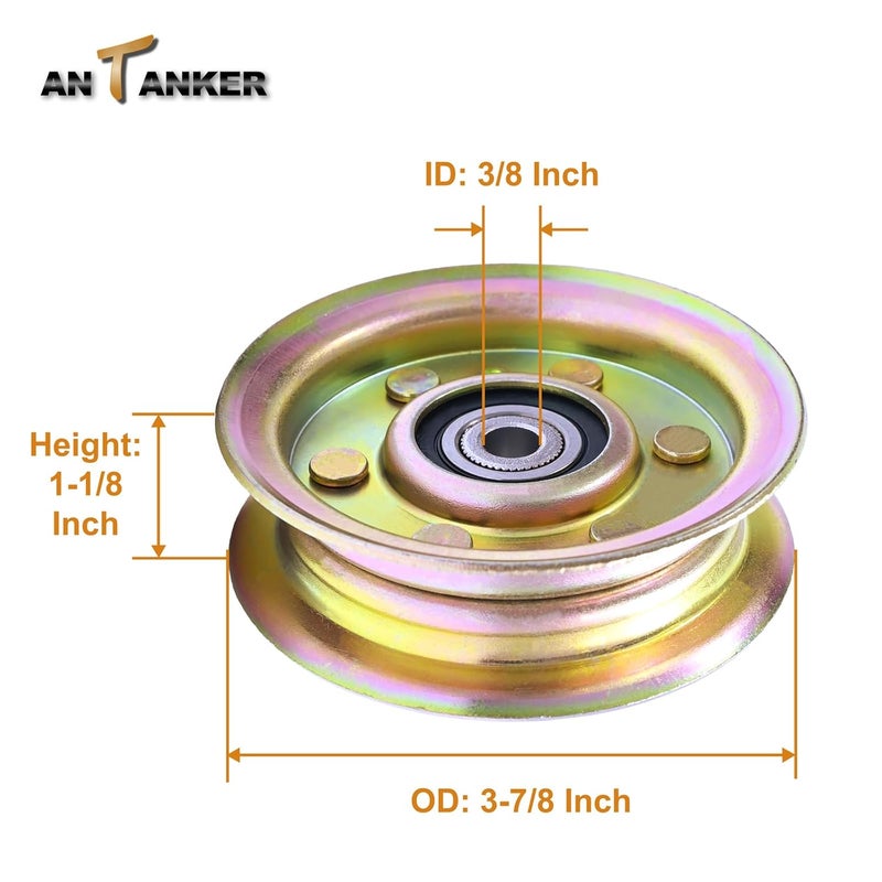 Antanker Flat Idler Pulley Replacement for Hus qvarna/Poulan/Roper/Craftsman 173437 131494 155191104360X 165888 532104360 532131494 - Image 2