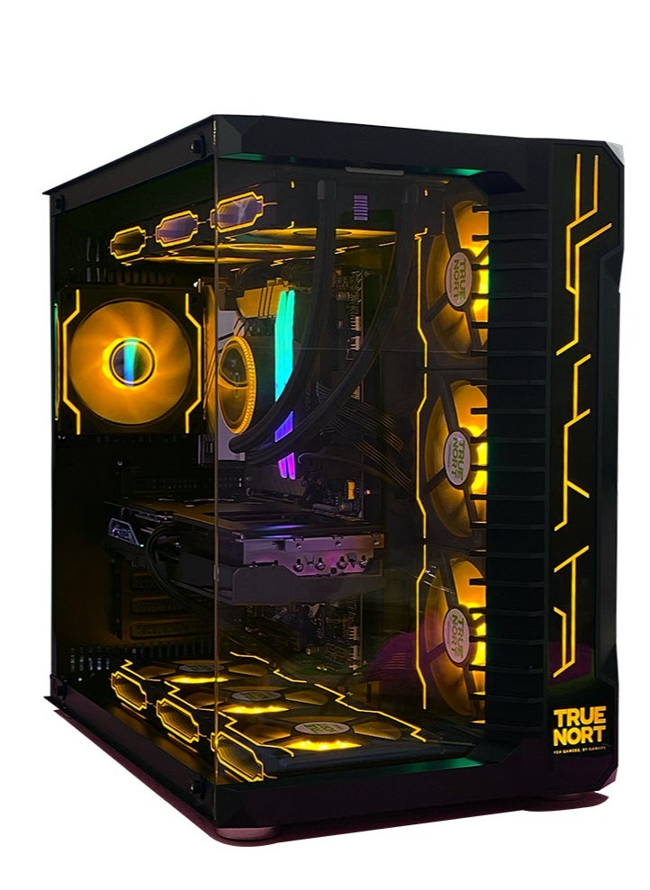 تروينورت - كمبيوتر ألعاب لوسيد نوفا (Lucid Nova Gaming PC)، معالج إنتل كور i7-14700F بـ 20 نواة و28 خيط معالجة، بطاقة رسومات إنفيديا GeForce RTX 4070 بسعة 12 جيجابايت، ذاكرة رام DDR5 بسعة 32 جيجابايت (2×16) بسرعة 6000 ميجاهرتز، وحدة تخزين SSD NVMe M.2 بسعة 2 تيرابايت، نظام ويندوز 11 برو، وصندوق TRUENORT أسود بإضاءة RGB. - Image 1