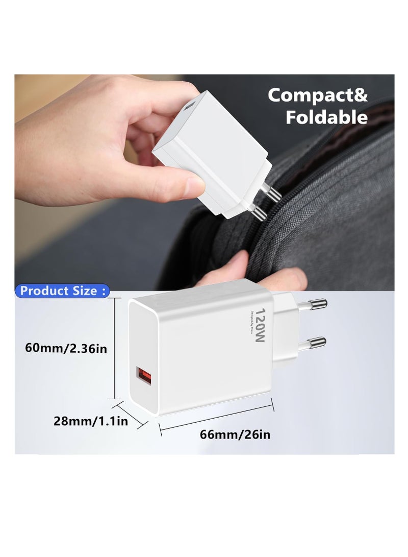 120W Fast Charger for Xiaomi 15 14T 13T 14 13 12 12t 12s Pro Lite Compatible 67W Redmi Note K80 K70 K60 K50 14 14 Pro 13 13 Pro 12 11 Pro Plus Black Shark 3 4 5 Poco X7 X6 X5 X4 GT F6 F5 F4 Mi Turbo - Image 5