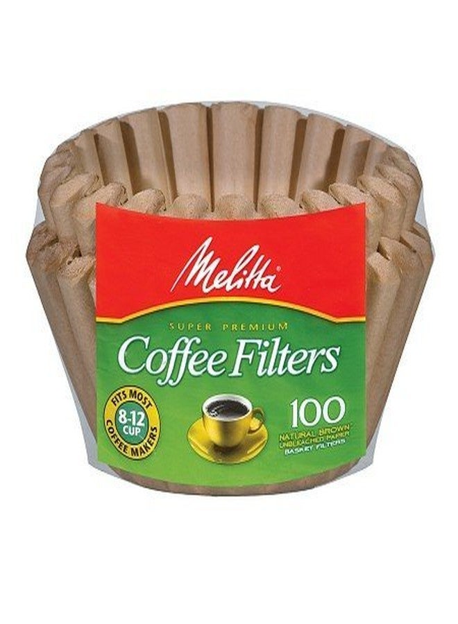 Melitta Basket Coffee Filters Natural Brown Unbleached 100 Count
