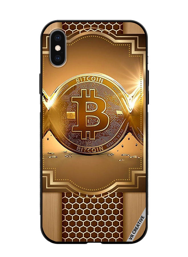 VR CREATIVE Protective Case Cover For Apple iPhone XS Max Royal Bitcoin Design Multicolour - Image 1