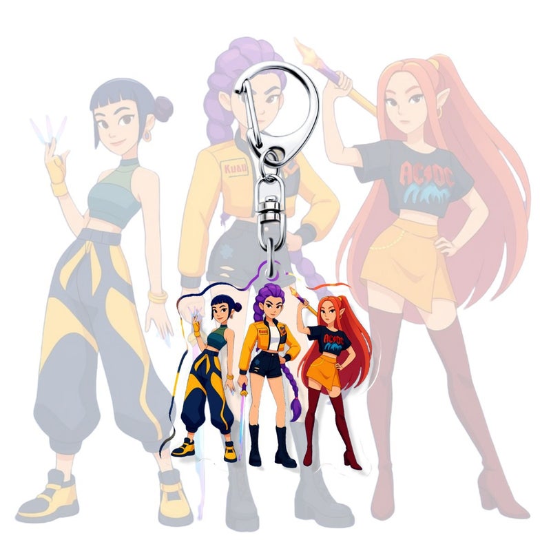 KPOP Witchy Squad Acrylic Keychain - Lumi, Mira, Zoey Anime Accessories - Image 1