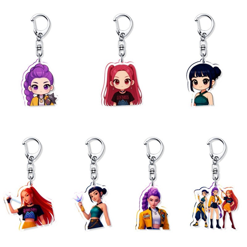 KPOP Witchy Squad Acrylic Keychain - Lumi, Mira, Zoey Anime Accessories - Image 3