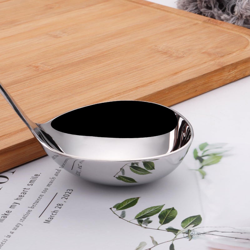 Mafier 4 oz. Kitchen Ladle 11 Inch Soup Ladle 18/10 Stainless Steel Cooking Ladle Kitchen Accessories for Stirring Portioning and Serving Soups Gravy Sauces Chili Stew and More(silver) - Image 4