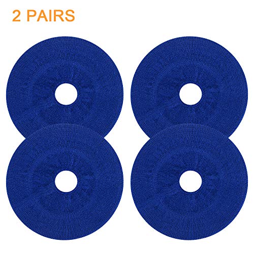 JARMOR Earpads Sweater Cover Protectors with Stretchable Knit Fabric for Beats Studio 3/2 Bose QC35 25 15 Headphones and Other Headsets with 3-4 Inch Ear Cushions [ 2 Pairs ] (Blue) - Image 4