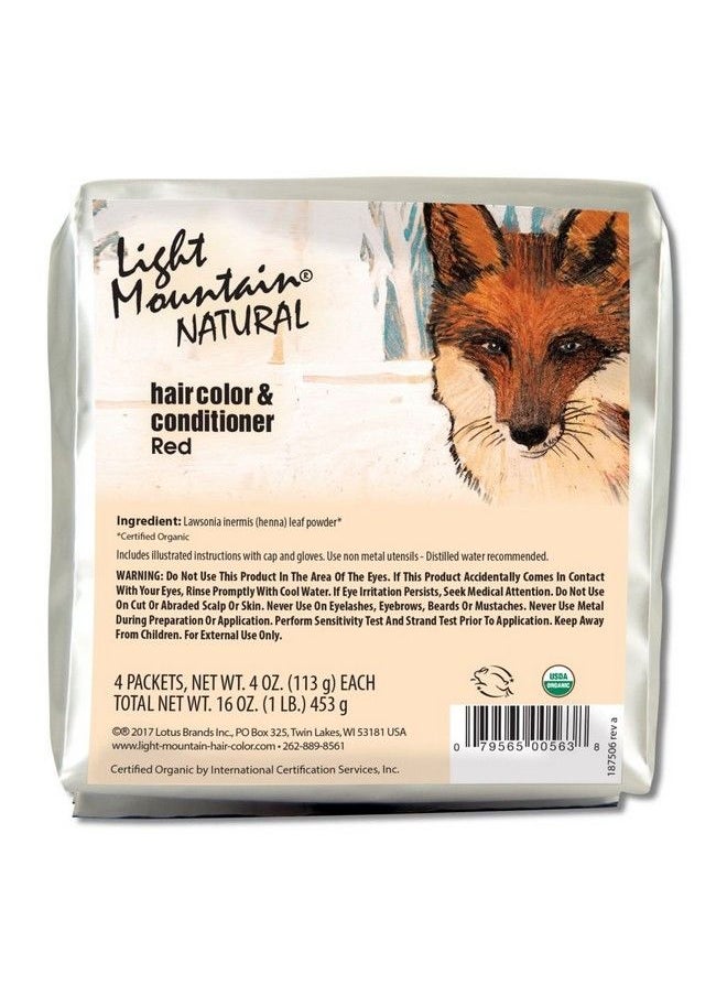 Light Mountain Natural Hair Color Bulk Red 1 Pound (900563) 16 Ounce  - Image 1