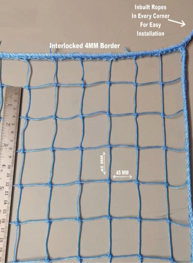 NETYLON Cricket Net 1.5mm (10 Ft x 70 Ft) HDPE, UV Treated Outdoor Practice Netting, Heavy-Duty Sports Net for Cricket Enclosure, Boundary, Garden Fence & Training Blue - Image 2