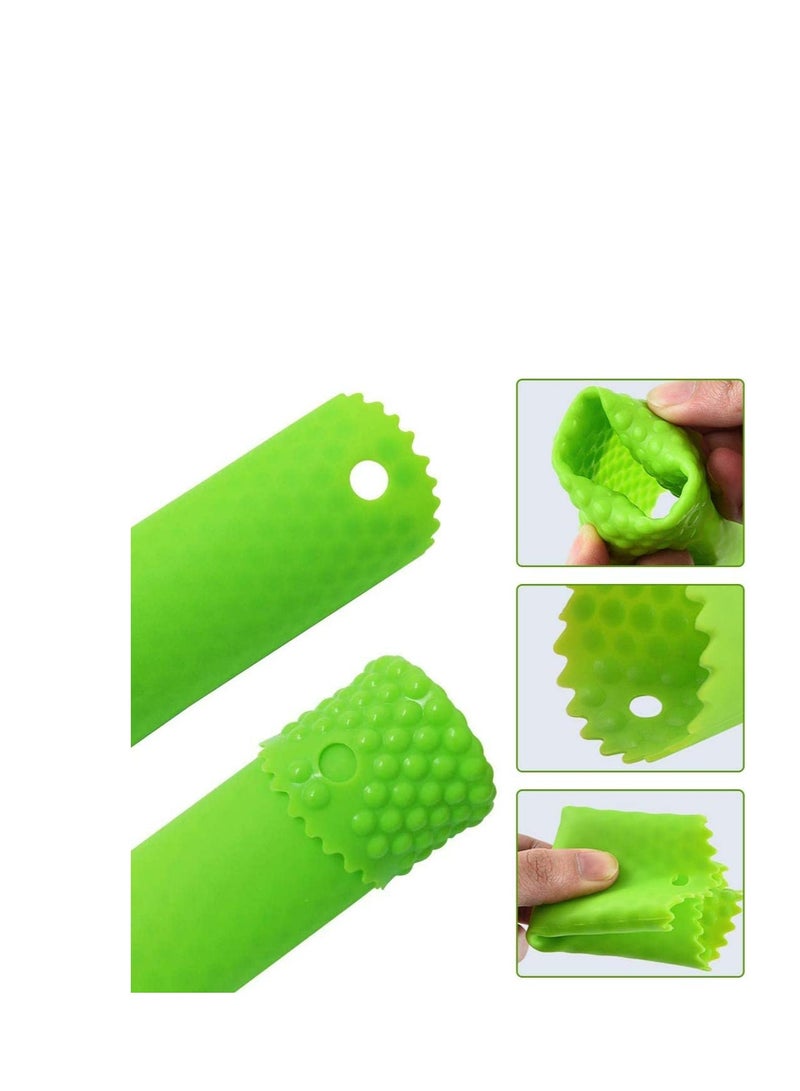 CARE AND SMILE Care and smile 2 Set Peeler Silicone Easy Roll Tube Useful Garlic Odorfree Kitchen Tool Yellow and Green  - Image 4