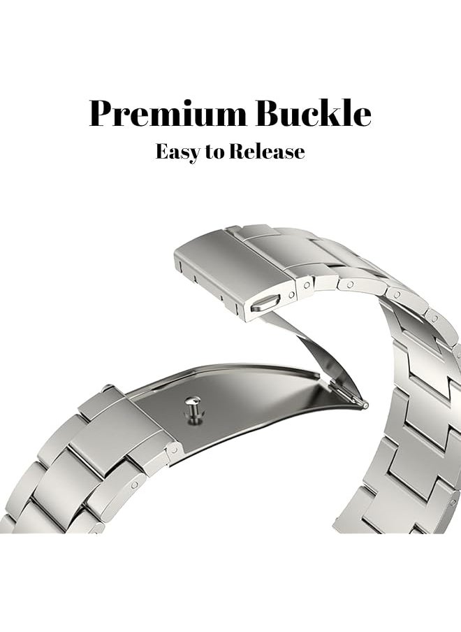 erorex - Stainless Steel Band Compatible With Huawei Watch Gt5 Gt5 Pro 46Mm 2024 22Mm Stainless Steel Metal Strap For Huawei Watch Gt4 Gt4 Pro Watch 4 4 Pro Business Style For Men Women - Image 1