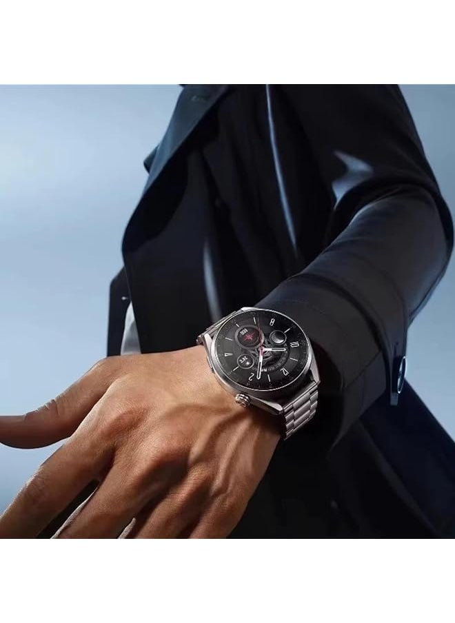 erorex - Stainless Steel Band Compatible With Huawei Watch Gt5 Gt5 Pro 46Mm 2024 22Mm Stainless Steel Metal Strap For Huawei Watch Gt4 Gt4 Pro Watch 4 4 Pro Business Style For Men Women - Image 1