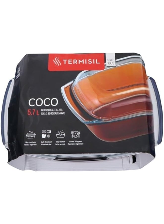Termisil Termisil Borosilicate Glass Rectangular Casserole with Lid  - Image 4