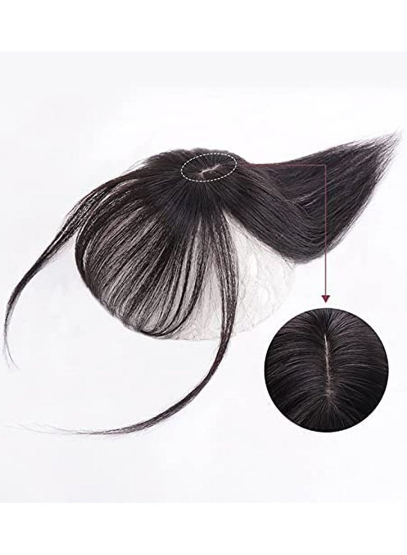 Estelle Needle Replacement Hair Piece, Invisible Fake Bangs on the Head, Real Hair 3d Air Bangs Wig Piece (#4_Style02) - Image 5