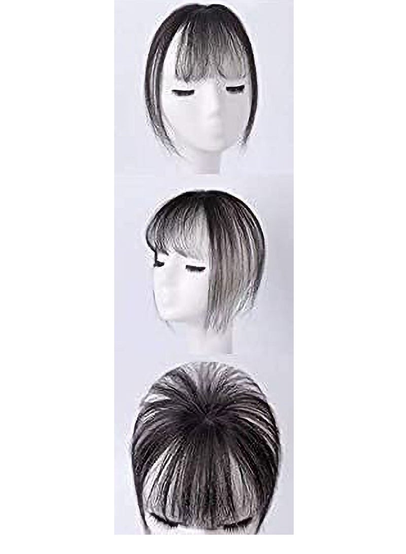 Estelle Needle Replacement Hair Piece, Invisible Fake Bangs on the Head, Real Hair 3d Air Bangs Wig Piece (#4_Style02) - Image 4