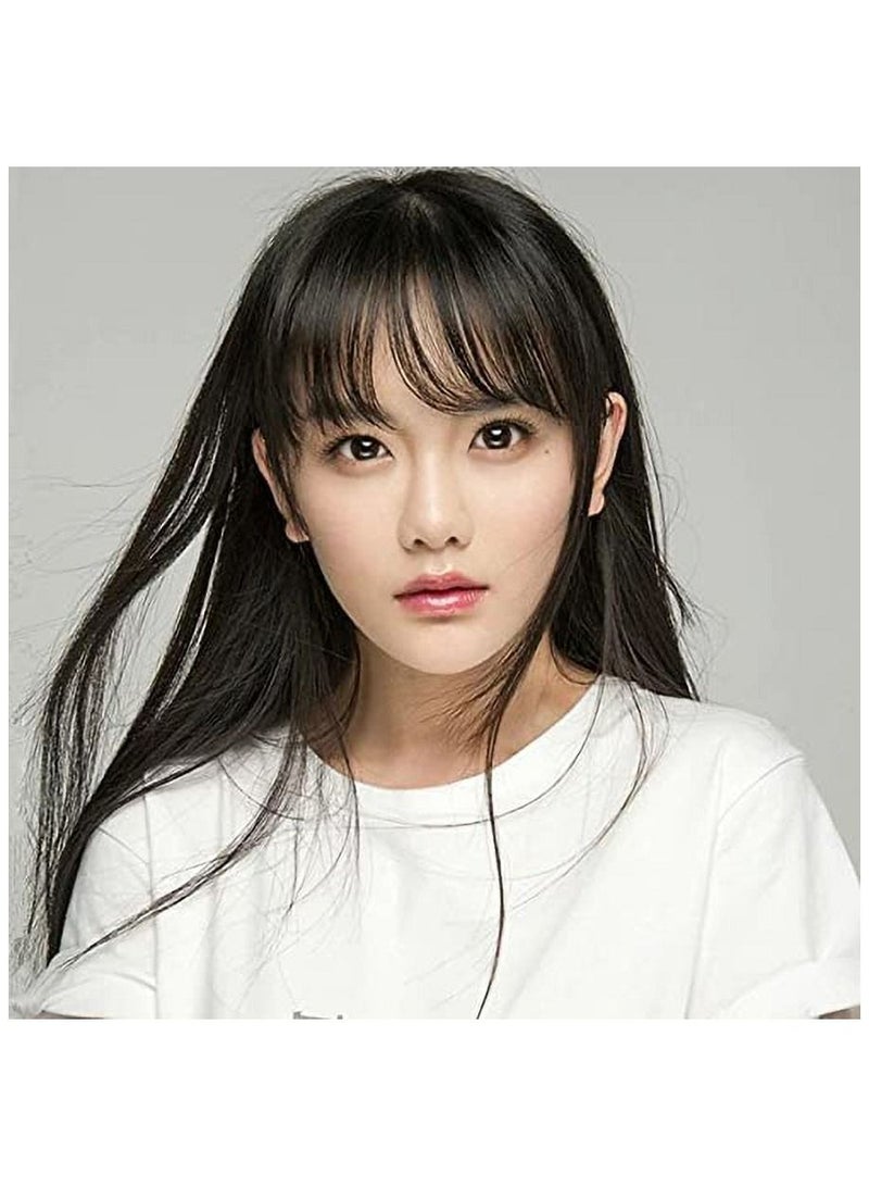 Estelle Needle Replacement Hair Piece, Invisible Fake Bangs on the Head, Real Hair 3d Air Bangs Wig Piece (#4_Style02) - Image 2