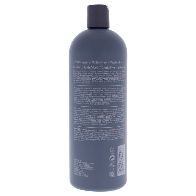 ABBA Moisture Shampoo, Olive & Peppermint Oil, 32 Fl Oz (Pack of 1) - Image 2